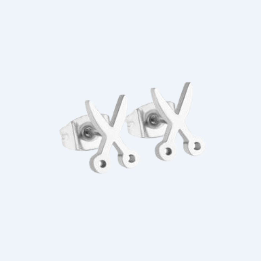 Scissors Hypoallergenic Stud Earrings