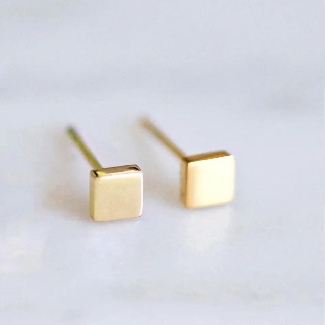 Minimalist Square Hypoallergenic Stud Earrings