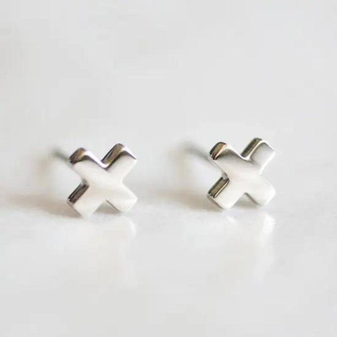Minimalist Cross Hypoallergenic Stud Earrings