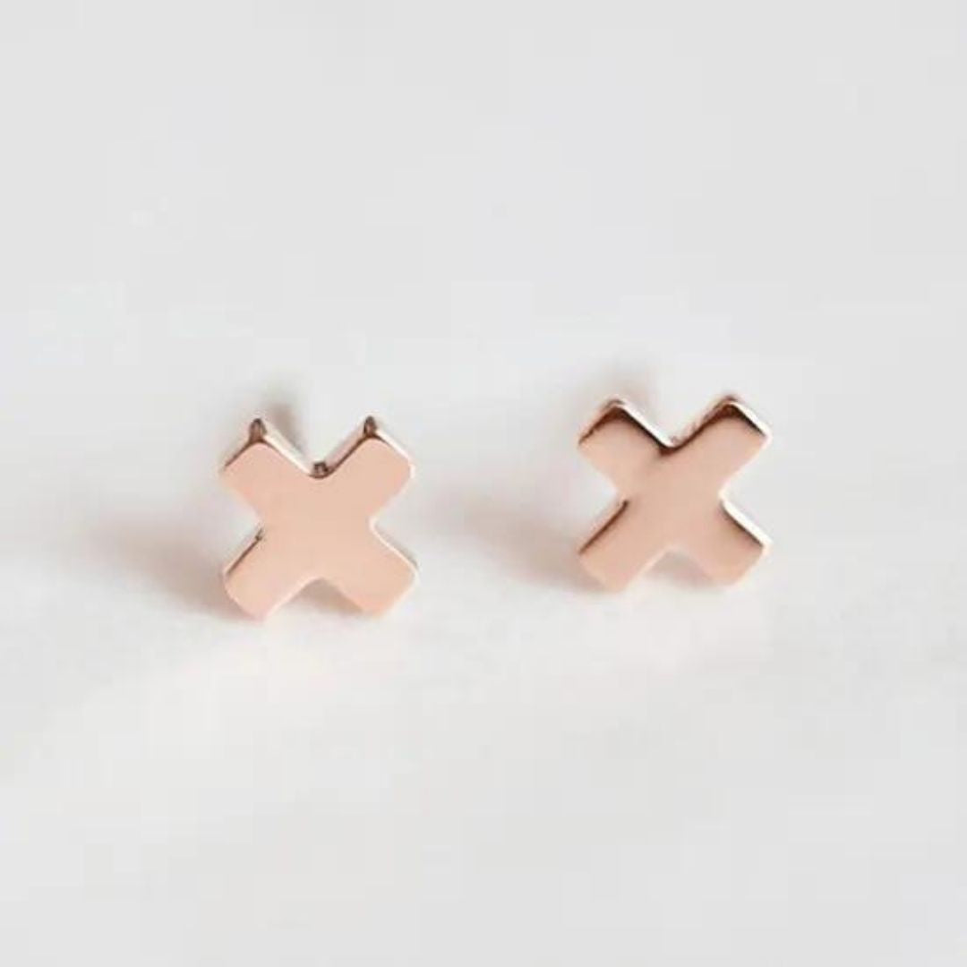 Minimalist Cross Hypoallergenic Stud Earrings