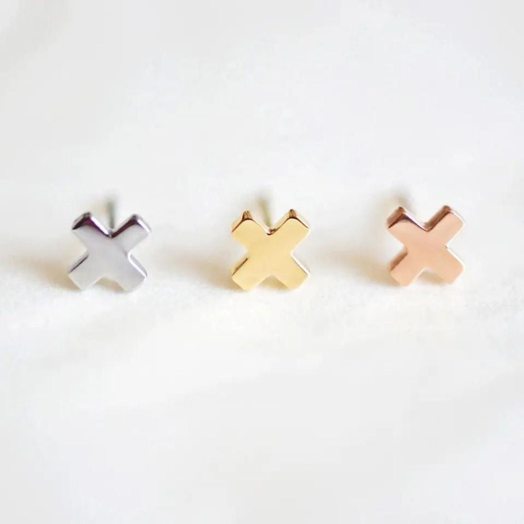 Minimalist Cross Hypoallergenic Stud Earrings