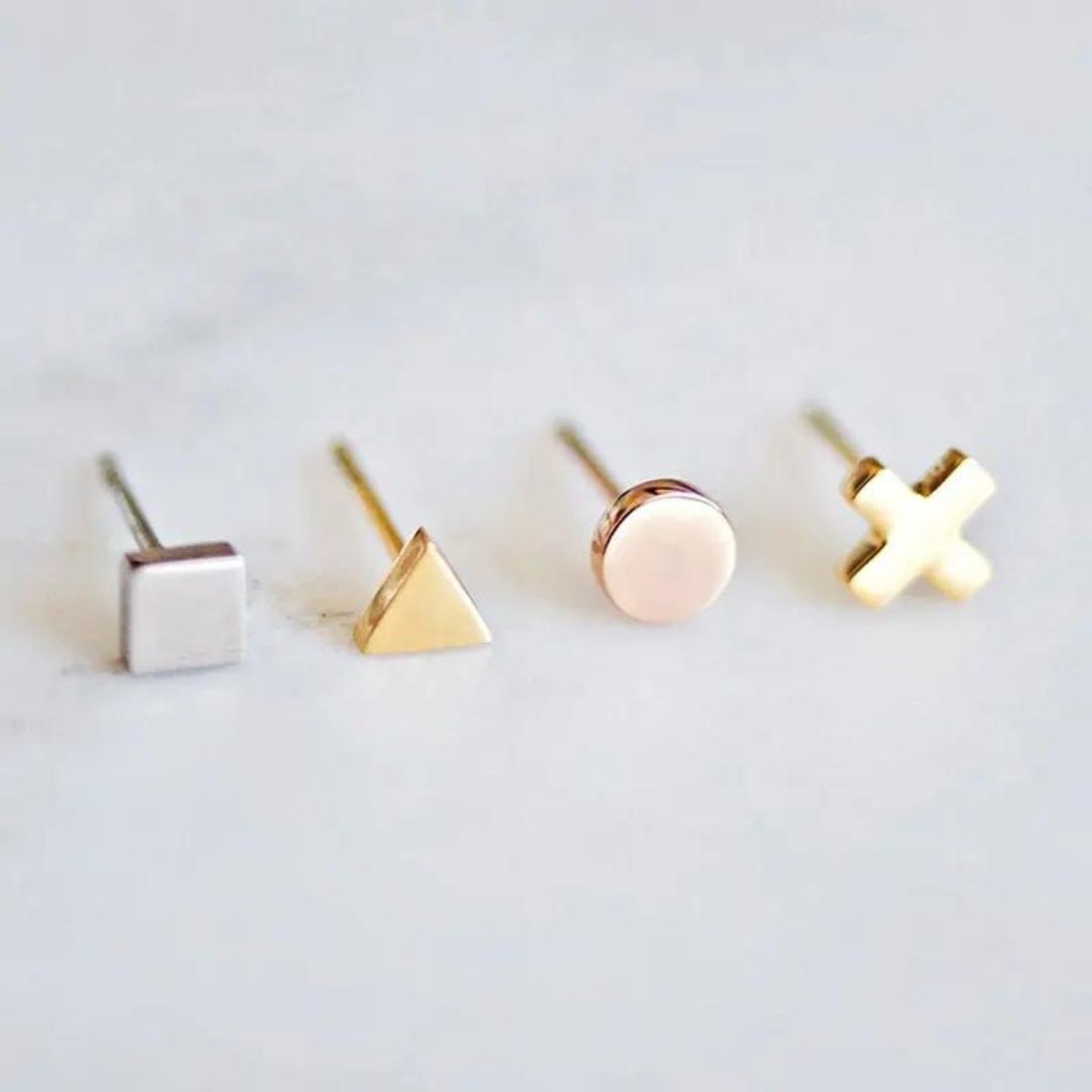 Minimalist Triangle Hypoallergenic Stud Earrings