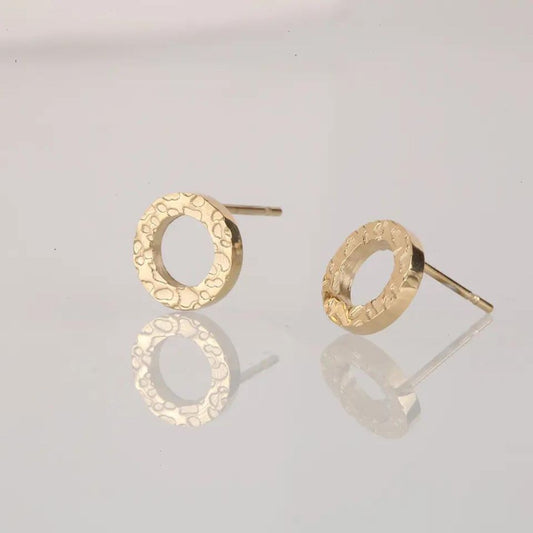 Hammer Circle Hypoallergenic Stud Earrings