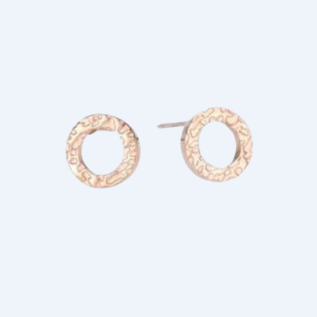 Hammer Circle Hypoallergenic Stud Earrings