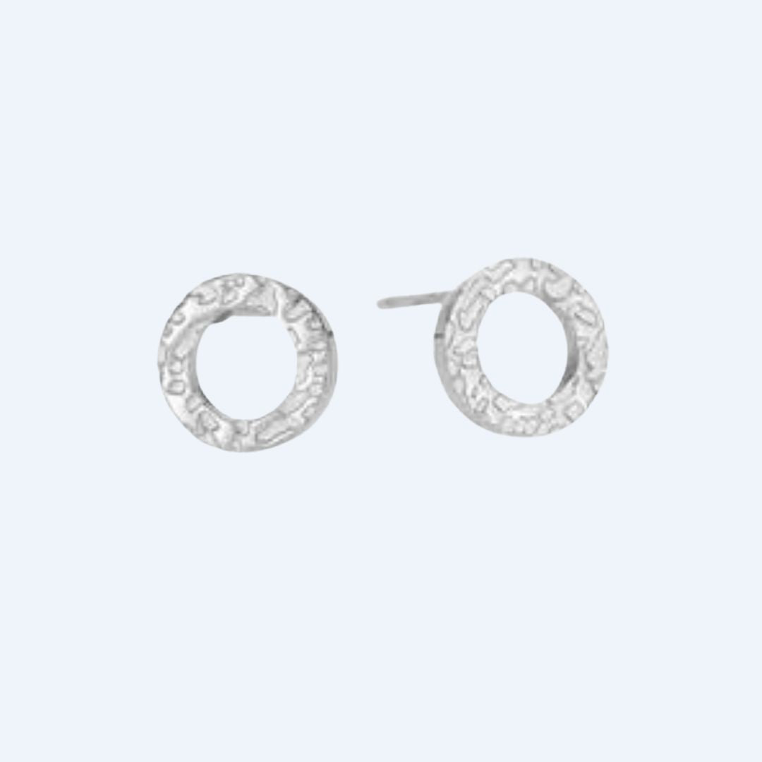 Hammer Circle Hypoallergenic Stud Earrings