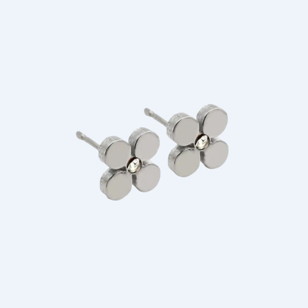 Four Petal Hypoallergenic Studs