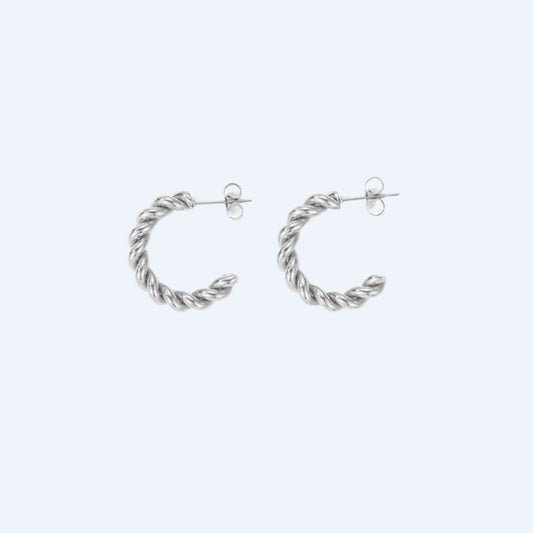 Twisted Rope Hoop Hypoallergenic Earrings