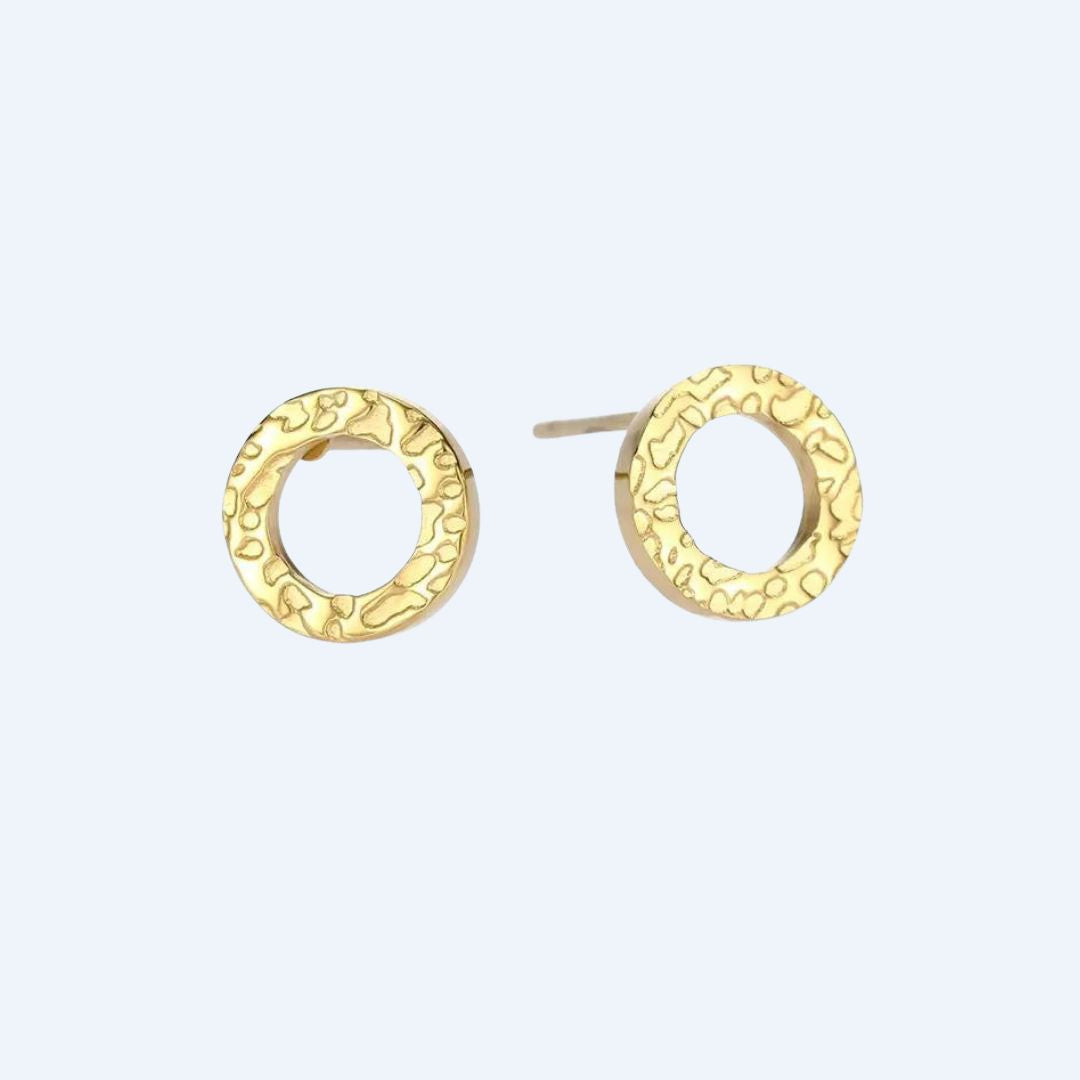 Hammer Circle Hypoallergenic Stud Earrings