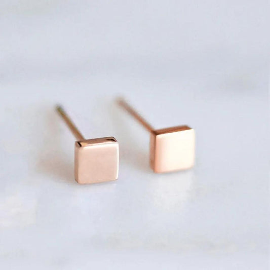 Minimalist Square Hypoallergenic Stud Earrings