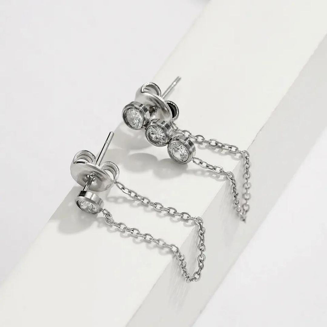 Mismatched Sparkle Drop Hypoallergenic Earrings