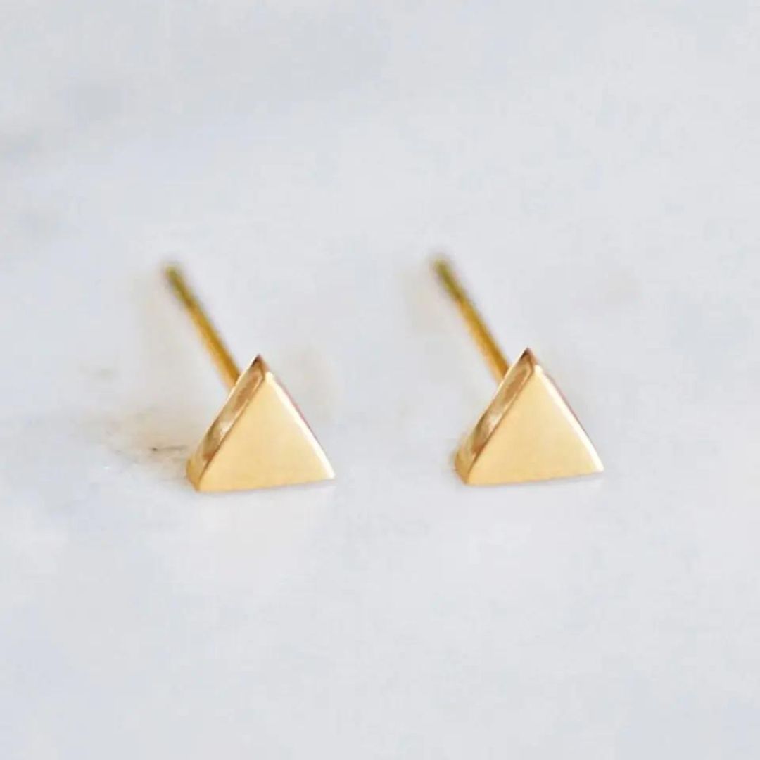 Minimalist Triangle Hypoallergenic Stud Earrings