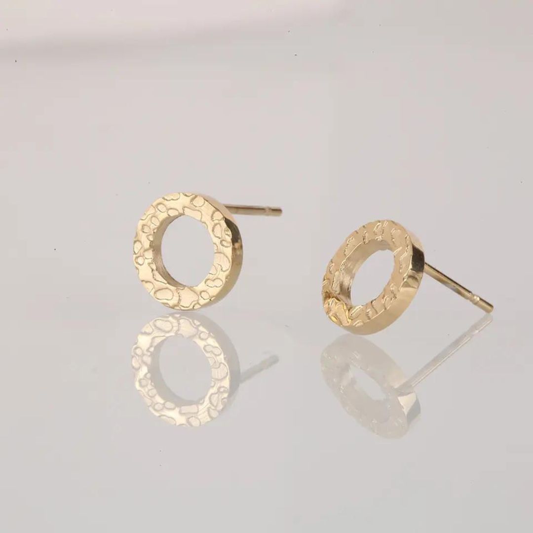 Hammer Circle Hypoallergenic Stud Earrings