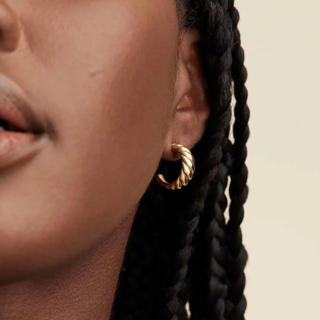 Twist Hoop Hypoallergenic Earrings