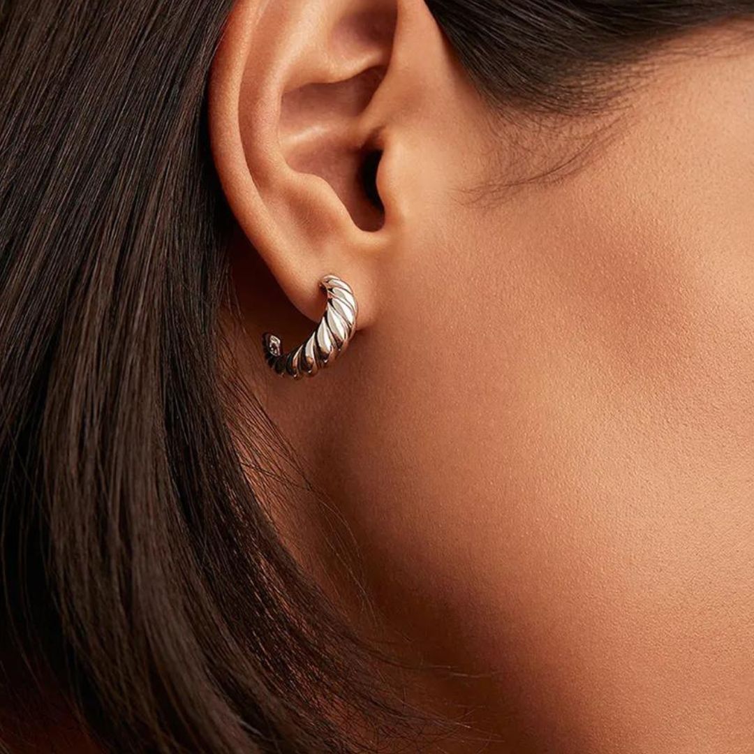 Twist Hoop Hypoallergenic Earrings
