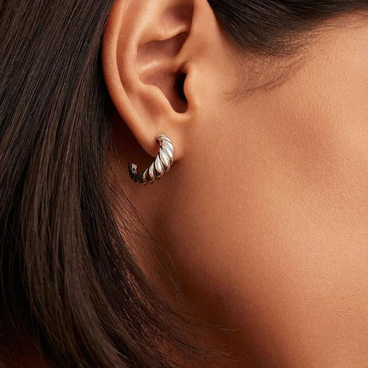 Twist Hoop Hypoallergenic Earrings